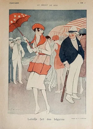 Fabius Lorenzi, 1918 "Au Front De Mer" Fantasio Print