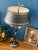 Metal Vintage Bouillotte Table Lamp — Black Tole & Gilt Metal, Three-Light French Style, Circa 1970s For Sale - Image 7 of 18