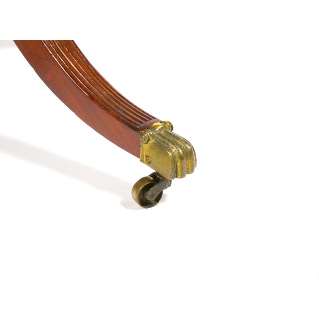 English George III Inlay Mahogany Wood Breakfast Tilt Top Table For Sale - Image 9 of 17