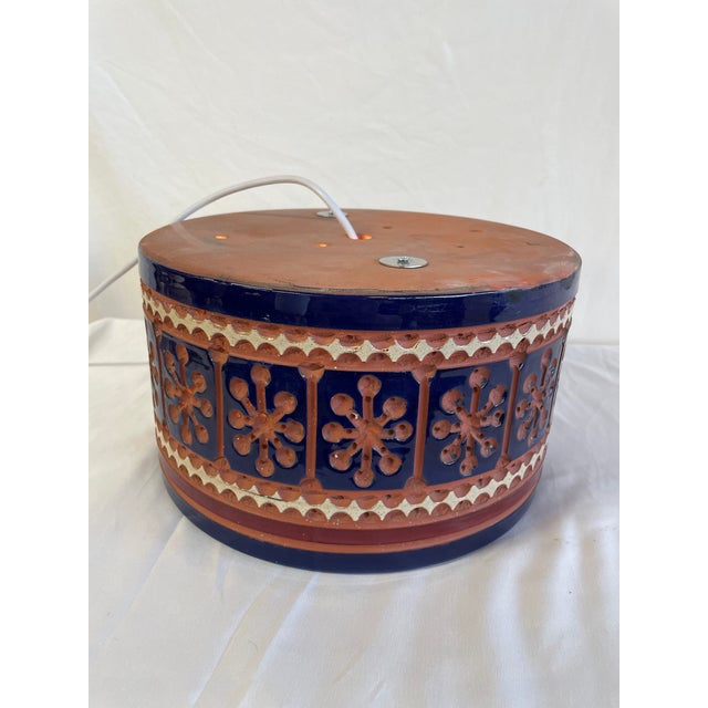 1980s 1980s Beaumont & Martha Mood Flush Mount Ceramic Light Fixture For Sale - Image 5 of 6