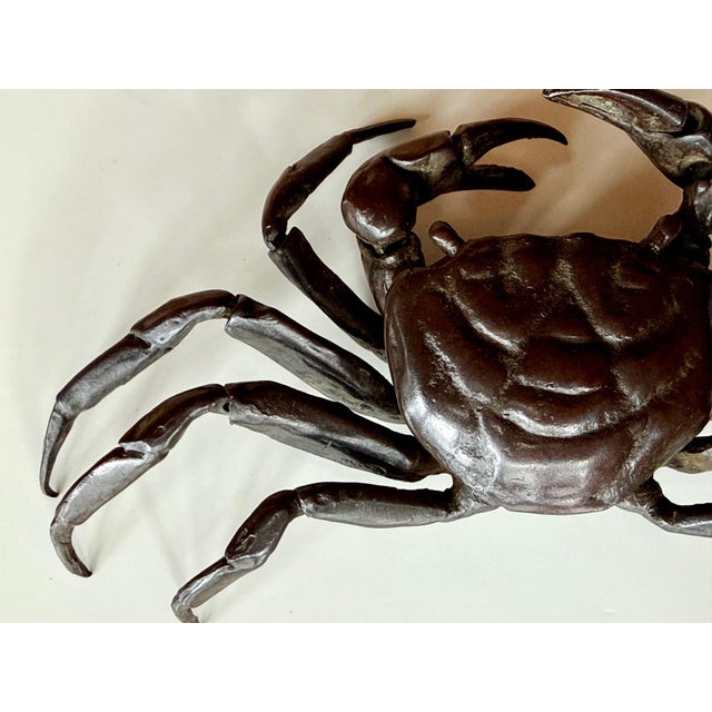 Japanese Bronze Articulated Crab Okimono Meiji by Yasunosuke Ryubundo VI For Sale - Image 11 of 13