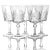 These Chantilly Taille Beaugency wine glasses by Cristal D'Arques-Durand come in a set of five, showing exquisite...