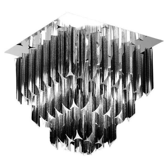 Glass Syrus & Glacial 4 Light Flush Mount by Aggiolight For Sale - Image 7 of 7