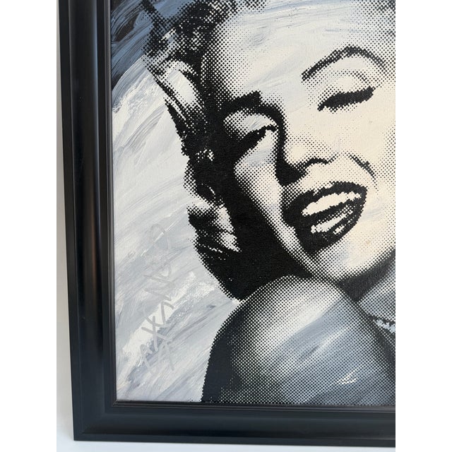 Gray Original John Stango Painting of Marilyn Monroe, Framed For Sale - Image 8 of 16