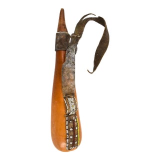 Early 20th Century Maasai Beaded Milk Gourd Container Kenya For Sale