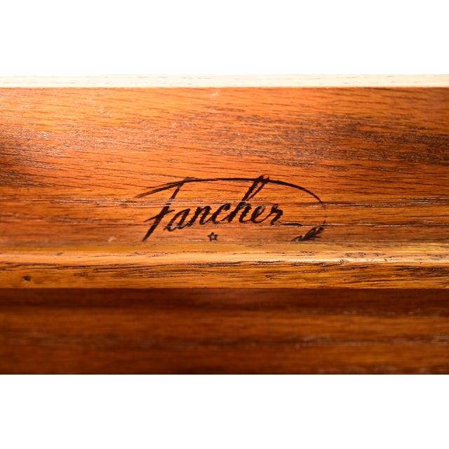 French Provincial Louis XV Fruitwood Gentleman's Chest by Fancher, Circa 1940s For Sale - Image 10 of 17