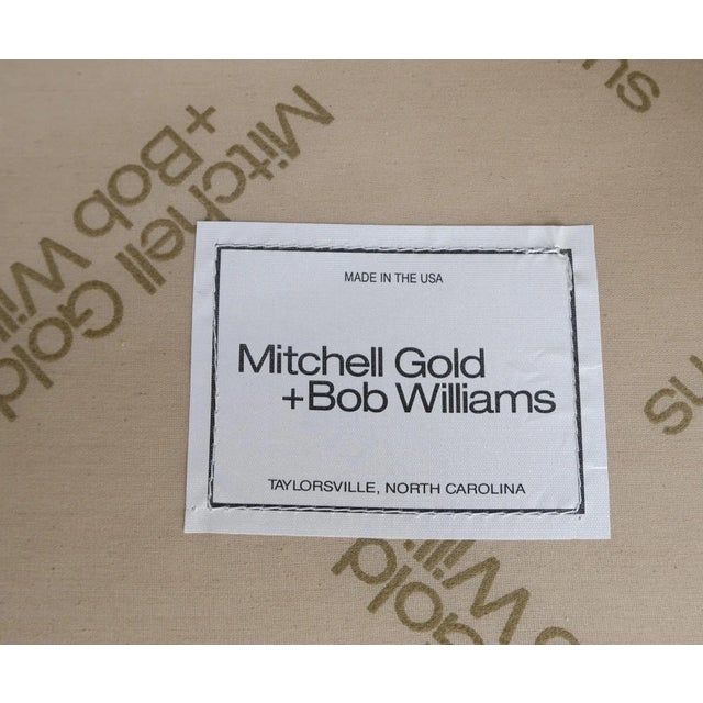 Pair Deep Seat Oatmeal Fabric Upholstery Contemporary Lounge Chair on Dowel Legs For Sale - Image 6 of 13