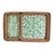 Set of Three Leaf-Patterned Rattan and Mother-of-Pearl Inlaid Rectangular Trays For Sale