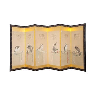 Falconry Screen, Japan Circa 1840