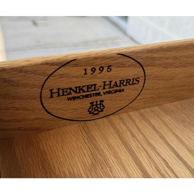 1990s Henkel Harris Solid Mahogany Highboy Model No. 145, 146, and 147 For Sale - Image 11 of 18