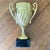 Vintage Brass Trophy Urn on Base For Sale - Image 11 of 11