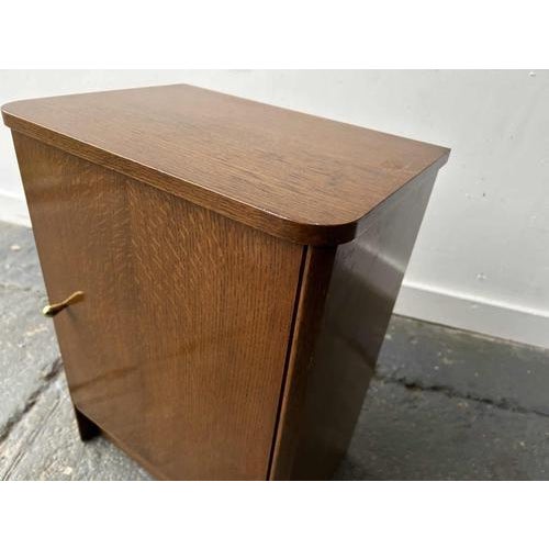 Wood Small Vintage Oak Bedside Cabinet, 1950s-1960s For Sale - Image 7 of 10