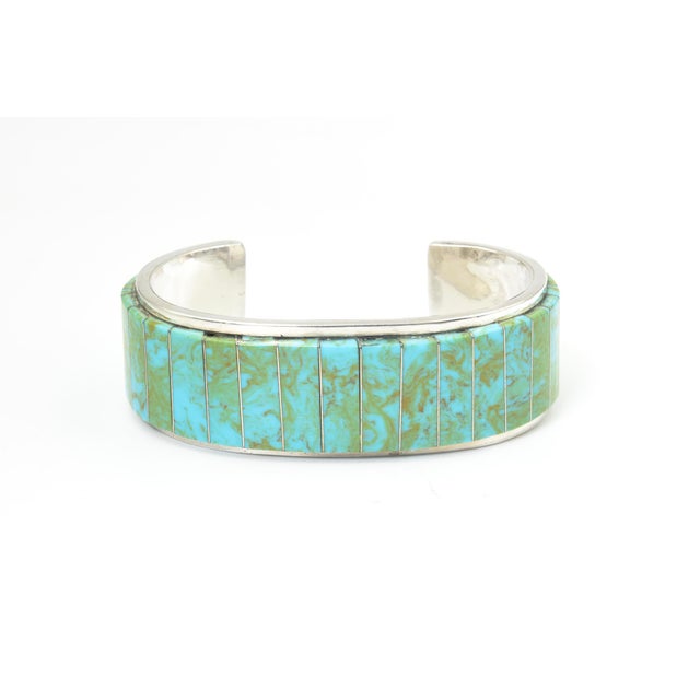 Vintage Southwestern cuff bracelet attributed to Tèmè, a jewelry trademark historically associated with Sunburst...