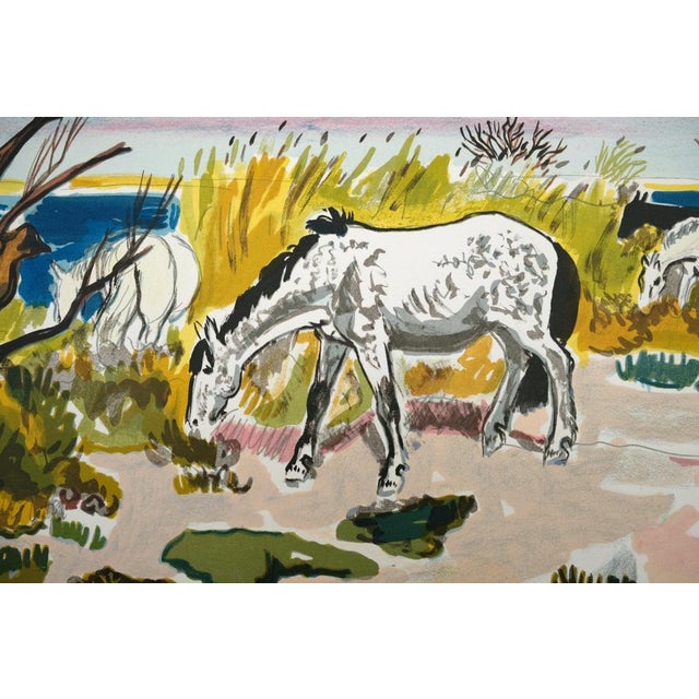 Yves Brayer, Cheval au bord de l'étang, Lithograph For Sale - Image 4 of 8