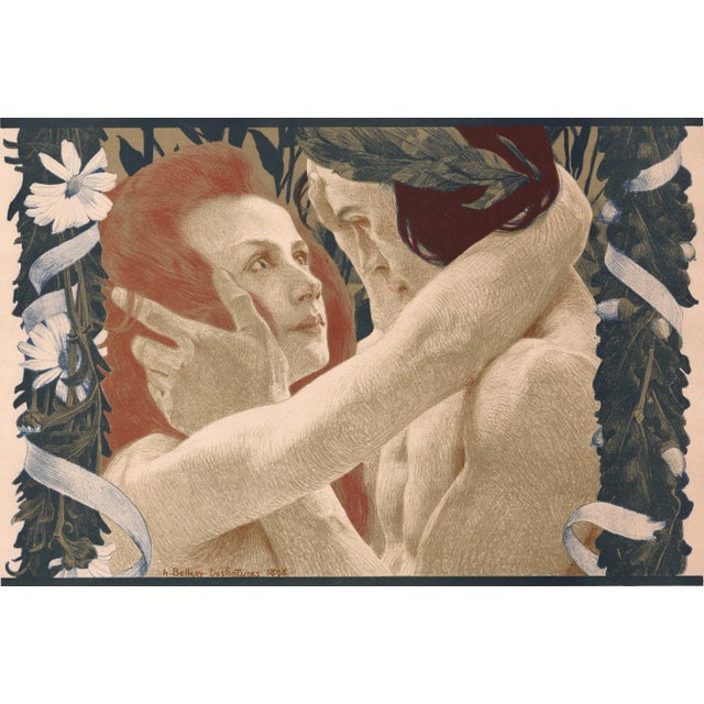 Henri Bellery-Desfontaines, L'Énigme (The Enigma), 1898, Original Lithograph For Sale - Image 9 of 9