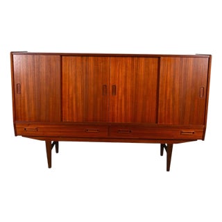 1970s Westergaards Møbelfabrik Danish Teak Highboard For Sale