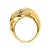 Early 21st Century 10K Yellow Gold 2.0 Cttw Channel Set Diamond Cocktail Swirl Band Ring (K-L Color, I1-I2 Clarity) - Ring Size 6 For Sale - Image 5 of 7