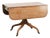 19th Century Antique English Drop-Leaf Side Table with Brass Details For Sale