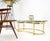 Thick Glass Kidney Shape Brass Base Mid-Century Modern Coffee Table For Sale - Image 9 of 12