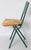 Green Mia Folding Chair with Rush Seat attributed to Giorgio Cattelan, Italy, 1980s For Sale - Image 11 of 18