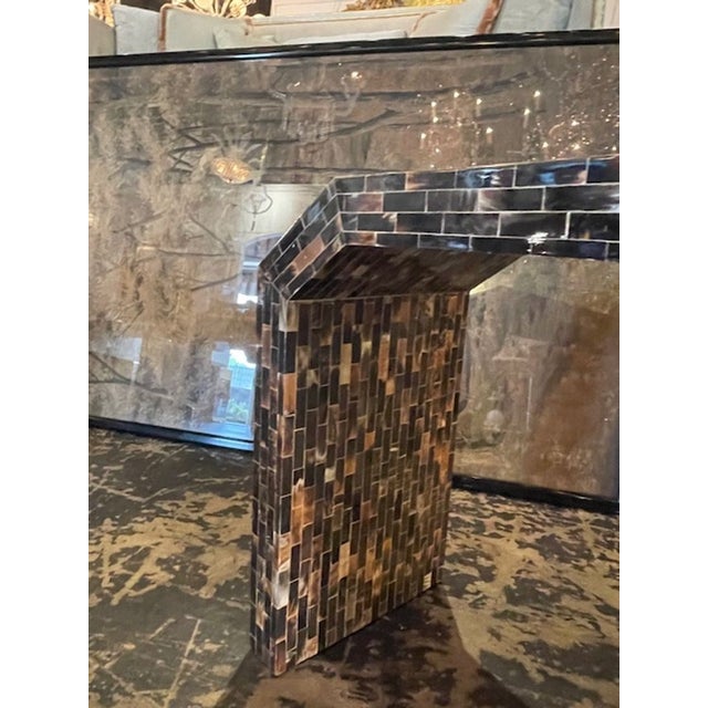 Late 20th Century Mid Century Modern Tessellated Horn Console For Sale - Image 5 of 8