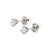 Modern Unisex 14k White Gold 0.44ctw Lab Grown Diamond Screw Back Petite Stud Earrings, Pair For Sale - Image 3 of 9