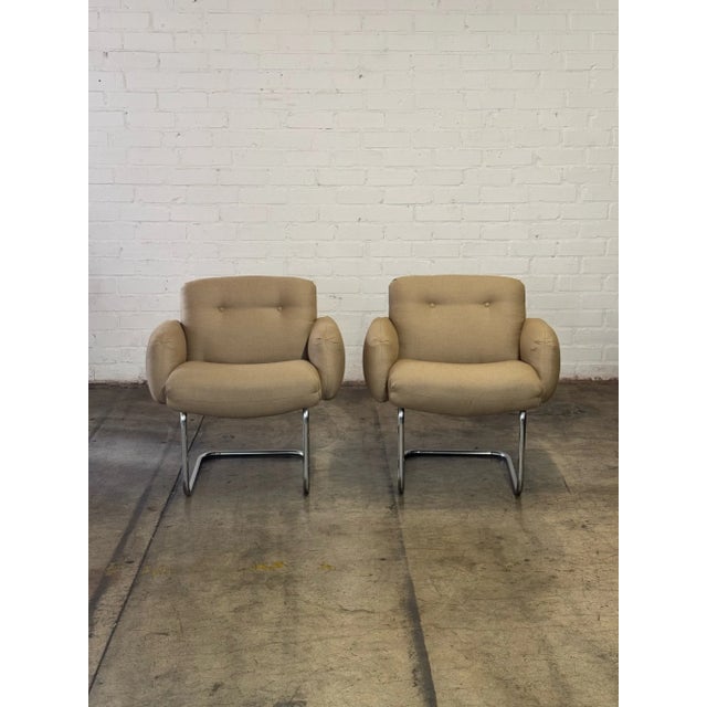 1980s Cantilevered Loungers Attributed to Harvey Probber - Pair For Sale - Image 4 of 12