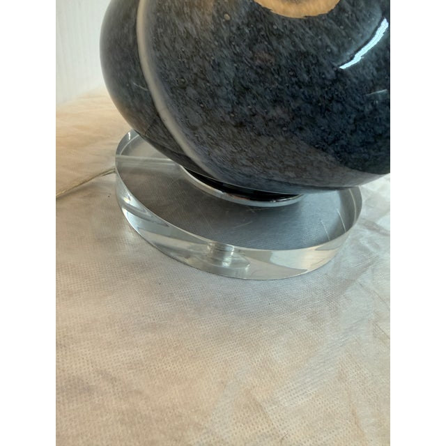 Blue Long Neck Deep Blue Table Lamp For Sale - Image 8 of 12