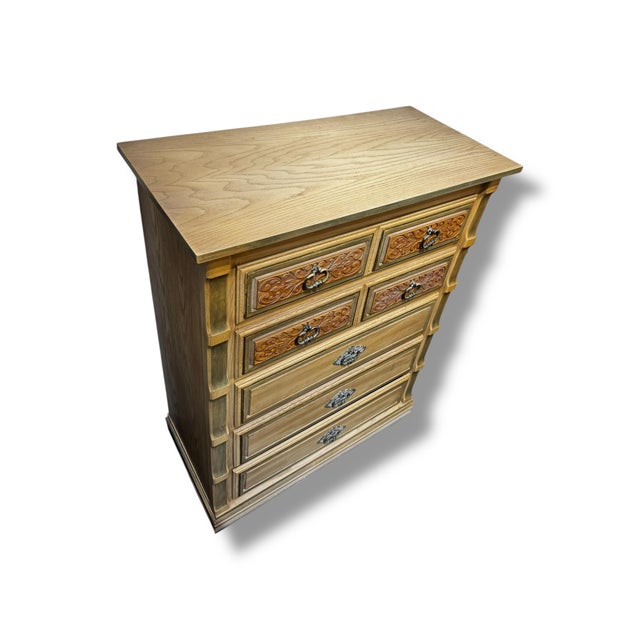 Art Nouveau 1980s 5 Drawer Dresser For Sale - Image 3 of 4