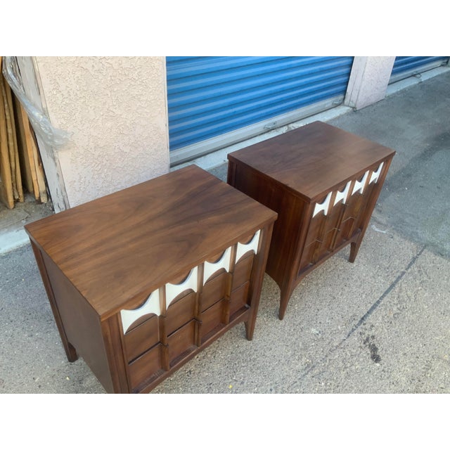 Brown Mid Century Modern Nightstands For Sale - Image 8 of 12
