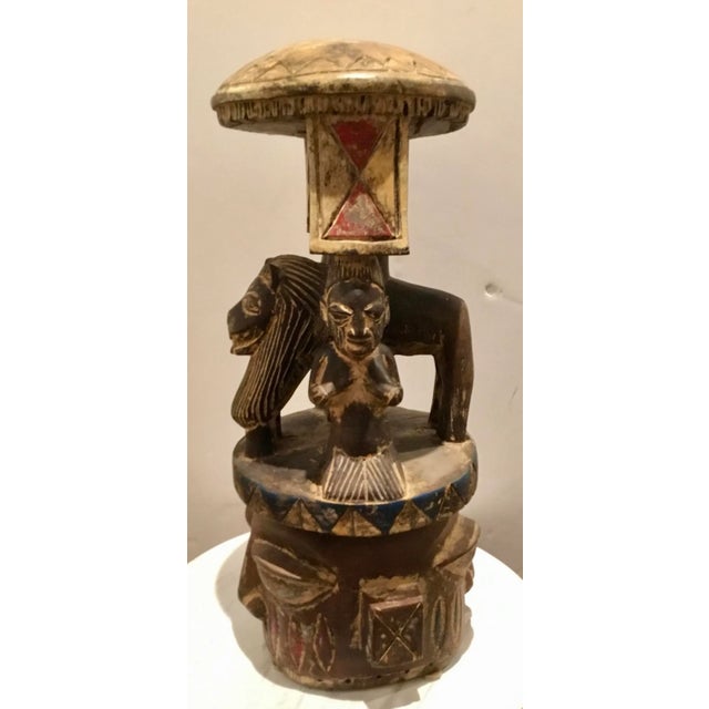 Mid-Century Modern Vintage African Tribal Carved Wood Stool For Sale In Atlanta - Image 6 of 7