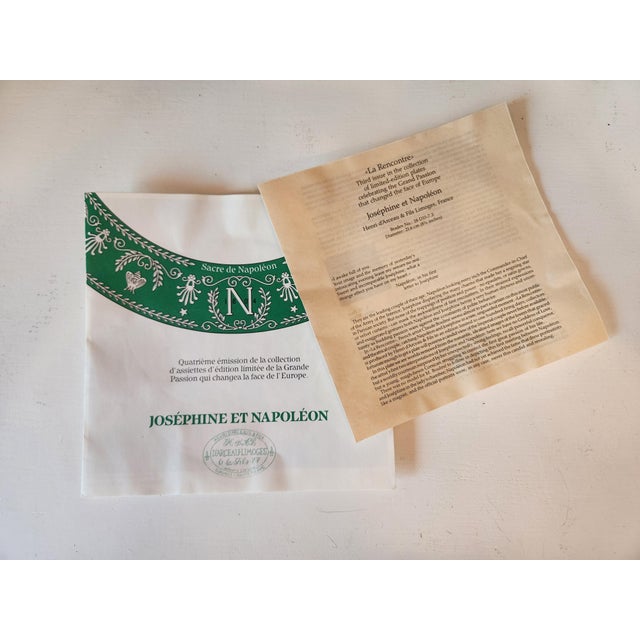 Limoges, France 1970s Napoleon and Josephine Decorative Limoge Plate For Sale - Image 4 of 4