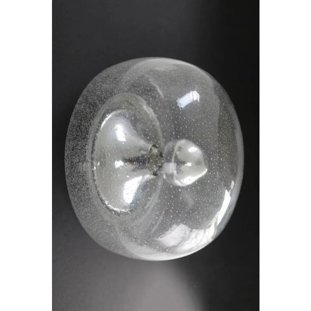 Metal Space Age Bubble Ice Glass Wall Lamp, 1970s For Sale - Image 7 of 7