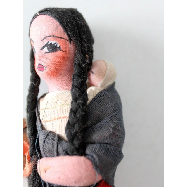 Vintage Handmade Folk Art Cloth Doll For Sale - Image 11 of 12