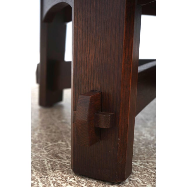 Stickley Round Mission Oak Cocktail Table For Sale - Image 10 of 14