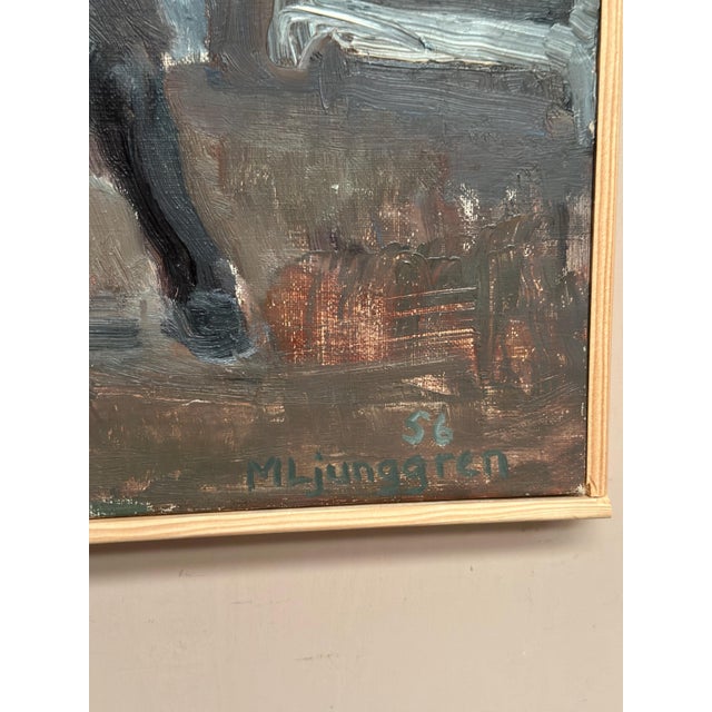 1950s Martin Ljunggren, Dancing Model, 1956, Oil Painting on Canvas, Framed For Sale - Image 5 of 18