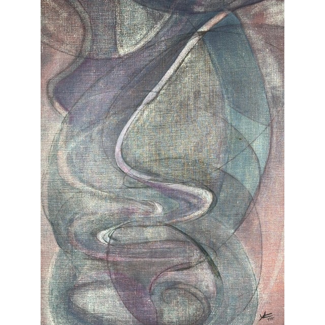 Abstract Face, 1981, Oil on Canvas, Framed For Sale - Image 3 of 9