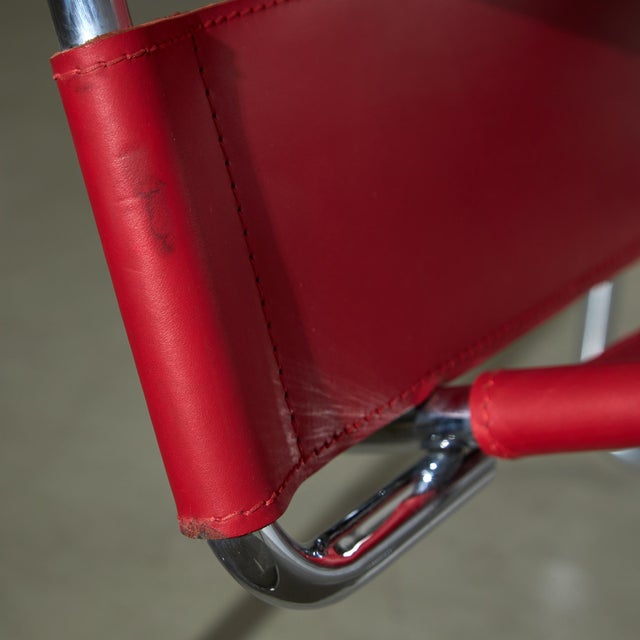 Red Leather Wassily Chair by Marcel Breuer for Knoll, 1920s For Sale - Image 12 of 15