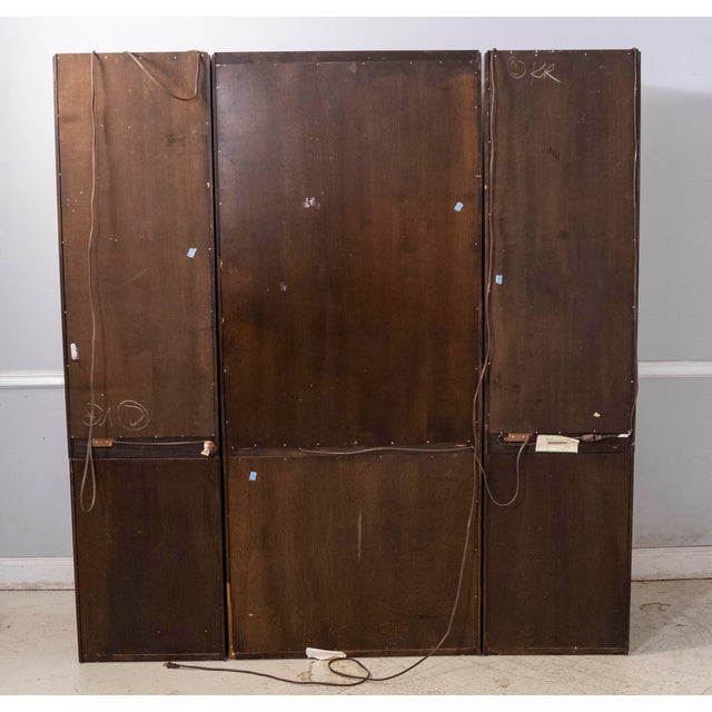 Harden Cherry Large 3 Piece Bar Liquor Cabinet Unit For Sale - Image 15 of 18