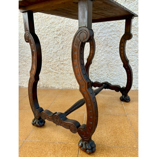 Spanish Baroque Style Oak Side Table, Early 20th Century For Sale - Image 15 of 17