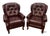 Vintage Pair of Traditional American Style Leather Recliners featuring High Quality Construction, Hardwood Frame, Tufted...