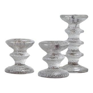 Vintage Candlesticks in Glass by Timo Sarpaneva for Iittala, 1960s, Set of 3 For Sale - Image 6 of 6