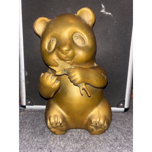Mid century bronze panda statue