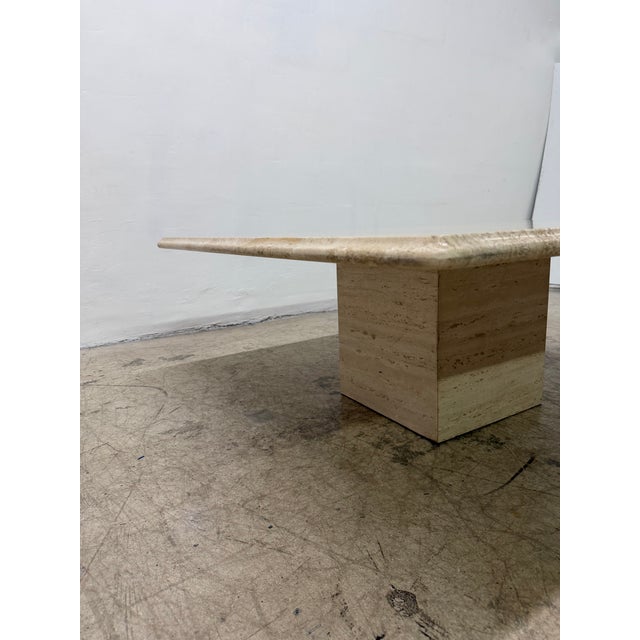 1970s Italian Travertine Square Coffee or Cocktail Table, 1970s For Sale - Image 5 of 18