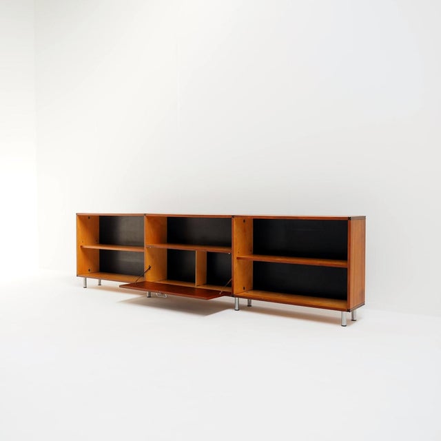 Brown Mid-Century Modern Dutch Made to Measure Sideboard in Teak, 1950s For Sale - Image 8 of 12