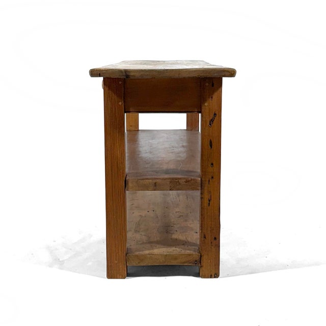 Brown Antique French Pine Draper Farm Table For Sale - Image 8 of 15
