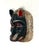 This vintage Mexican hand-carved wood ceremonial mask may have depicted a deer or rabbit. The striking feature is the...