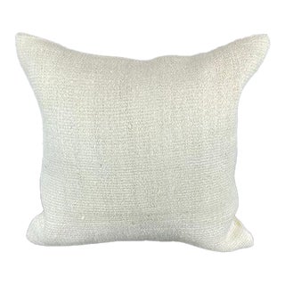 20 x 20 Hemp Pillow Turkish Cushion Natural Grayish White Pillow Cushion Cover For Sale