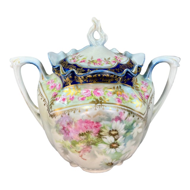 Late 19th Century Fine Antique Porcelain Sugar Bowl For Sale
