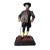 Charming Antique Style Dutch Peddler Clock Figure | Painted Cast Iron Mantelpiece For Sale
